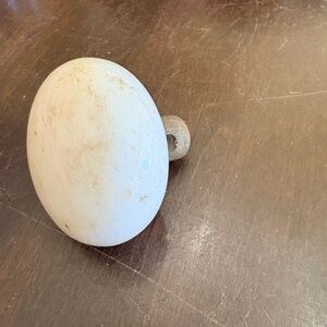 White stone Door Knob - Vintage
